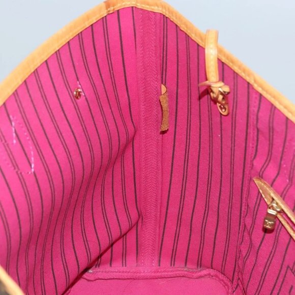 LOUIS VUITTON Monogram V Line Neverfull MM Tote Bag Pink LV Auth BD681A - Picture 13 of 16